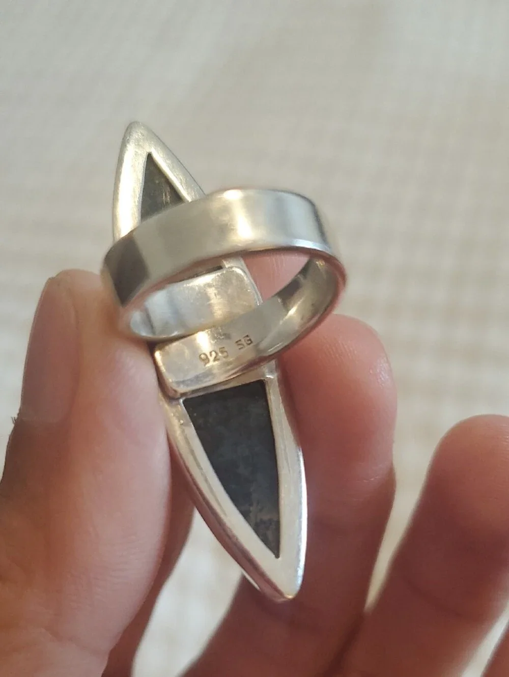 Striking Sterling Silver Ring - Women Jewelry